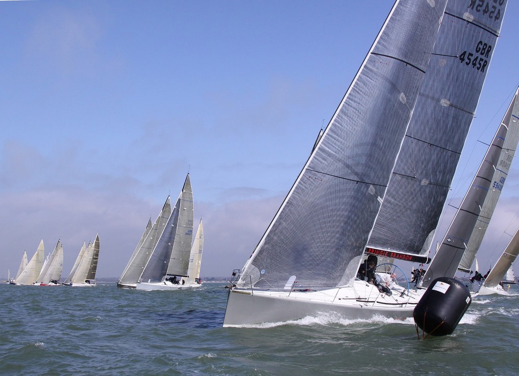 Fraxious won the morning race from a good start - Warsash Spring Championship 2010 © Eddie Mays - copyright http://www.eddiemays.com